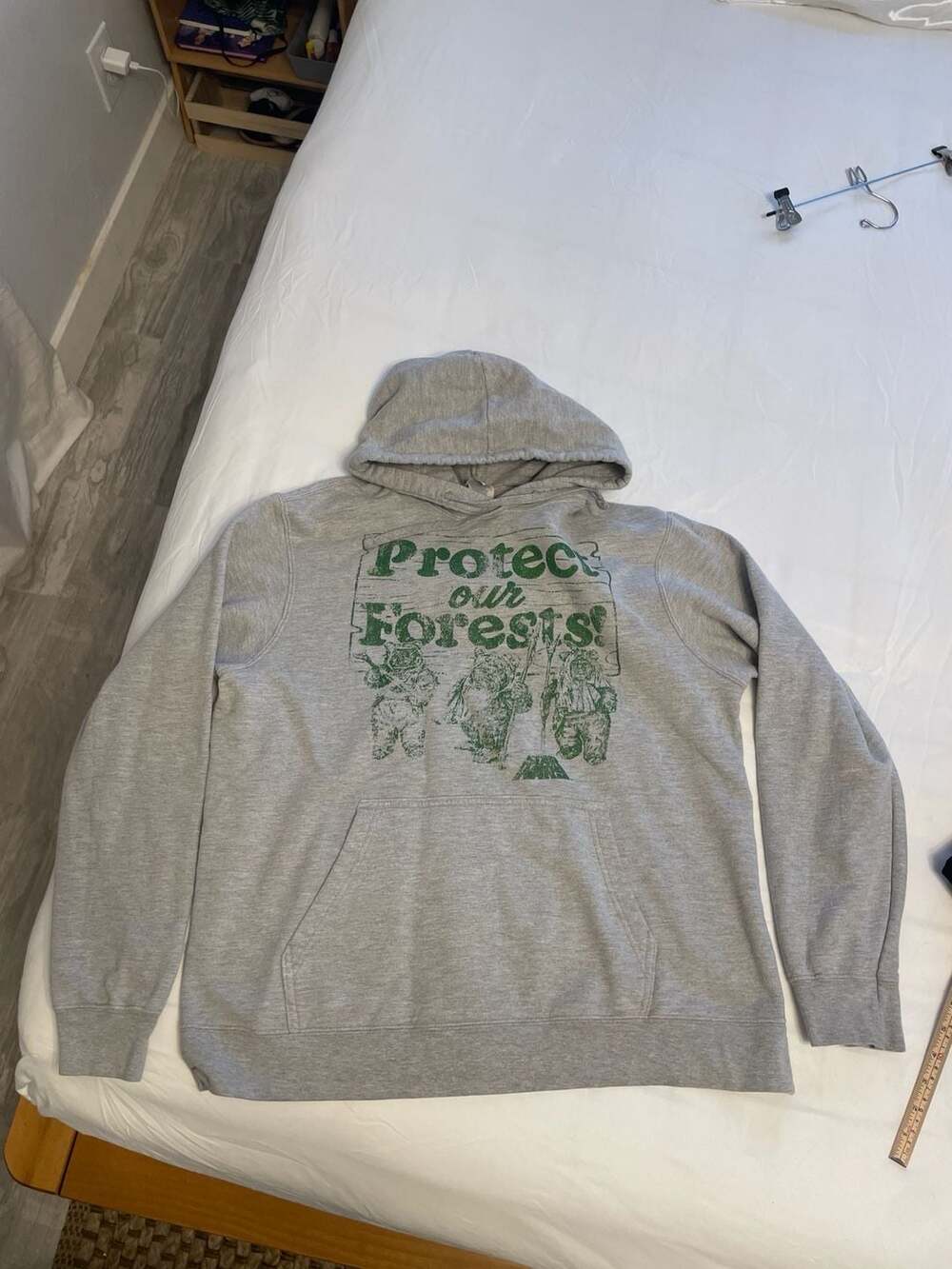 Men's Star Wars Ewoks Protect Our Forests Camp Hoodie, vintage wash